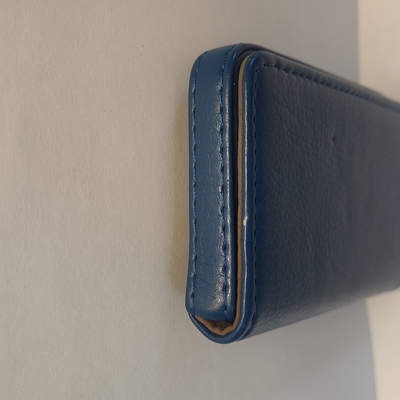 Faux Leather Business Card Holder Cobalt Blue - Picture 6 of 9